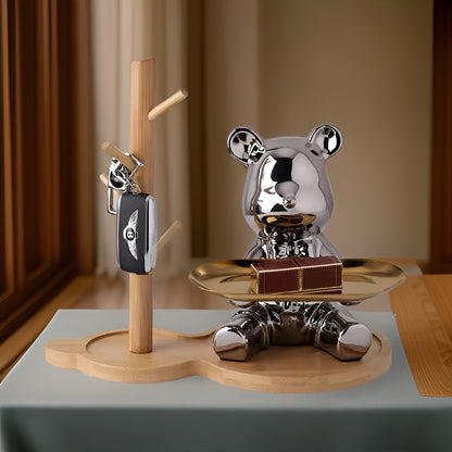 Happy Bear | Modern keramisch figurenplateau voor stijlvolle woonaccenten