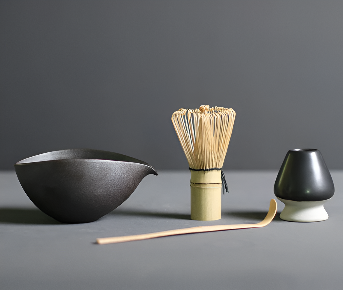 Chashiro Matcha Set | 4-delig Japans Theeritueel van Bamboe & Keramiek | Handgemaakt & Duurzaam