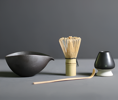 Chashiro Matcha Set | 4-delig Japans Theeritueel van Bamboe & Keramiek | Handgemaakt & Duurzaam
