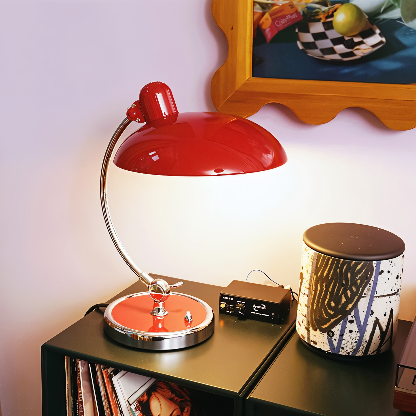 OOS-NostaChic bordslampa - Justerbar vintage järnkupol skrivbordslampa