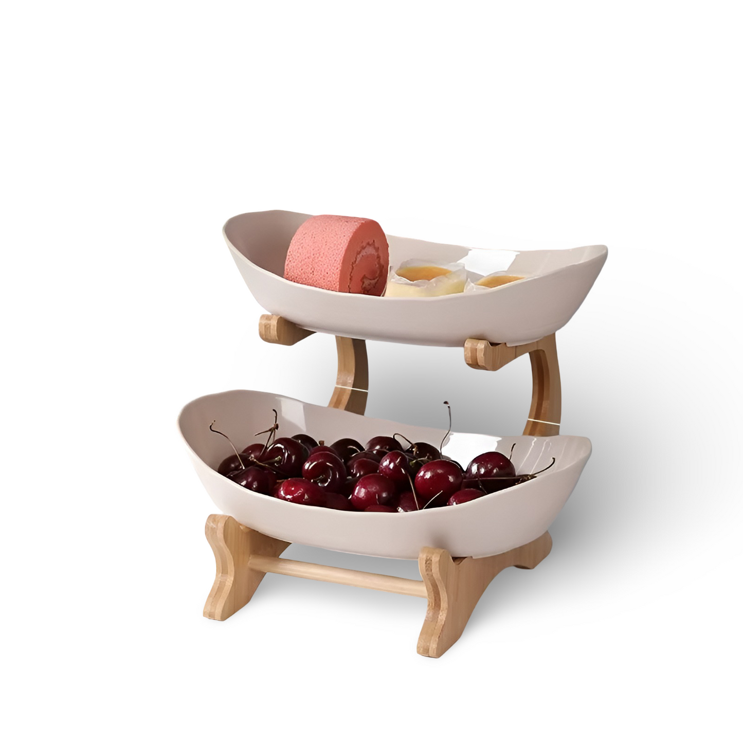 Fruitmand 3 Etages Houten Standaard Met Schalen Keuken Organizer | Restfield