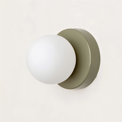 PearlPop Wandleuchte | Weißes Glas & Metall | Warmweißes LED-Licht | Stilvolle Wandbeleuchtung