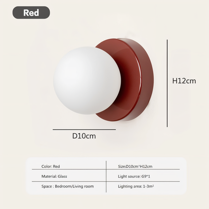 PearlPop Wandleuchte | Weißes Glas & Metall | Warmweißes LED-Licht | Stilvolle Wandbeleuchtung