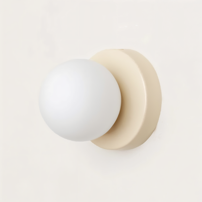 PearlPop Wandleuchte | Weißes Glas & Metall | Warmweißes LED-Licht | Stilvolle Wandbeleuchtung