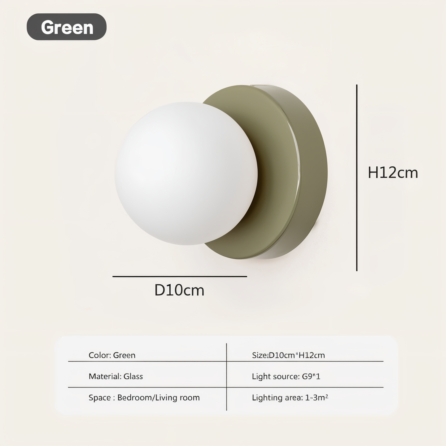 PearlPop Wandleuchte | Weißes Glas & Metall | Warmweißes LED-Licht | Stilvolle Wandbeleuchtung