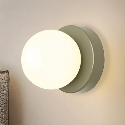 PearlPop Wandleuchte | Weißes Glas & Metall | Warmweißes LED-Licht | Stilvolle Wandbeleuchtung