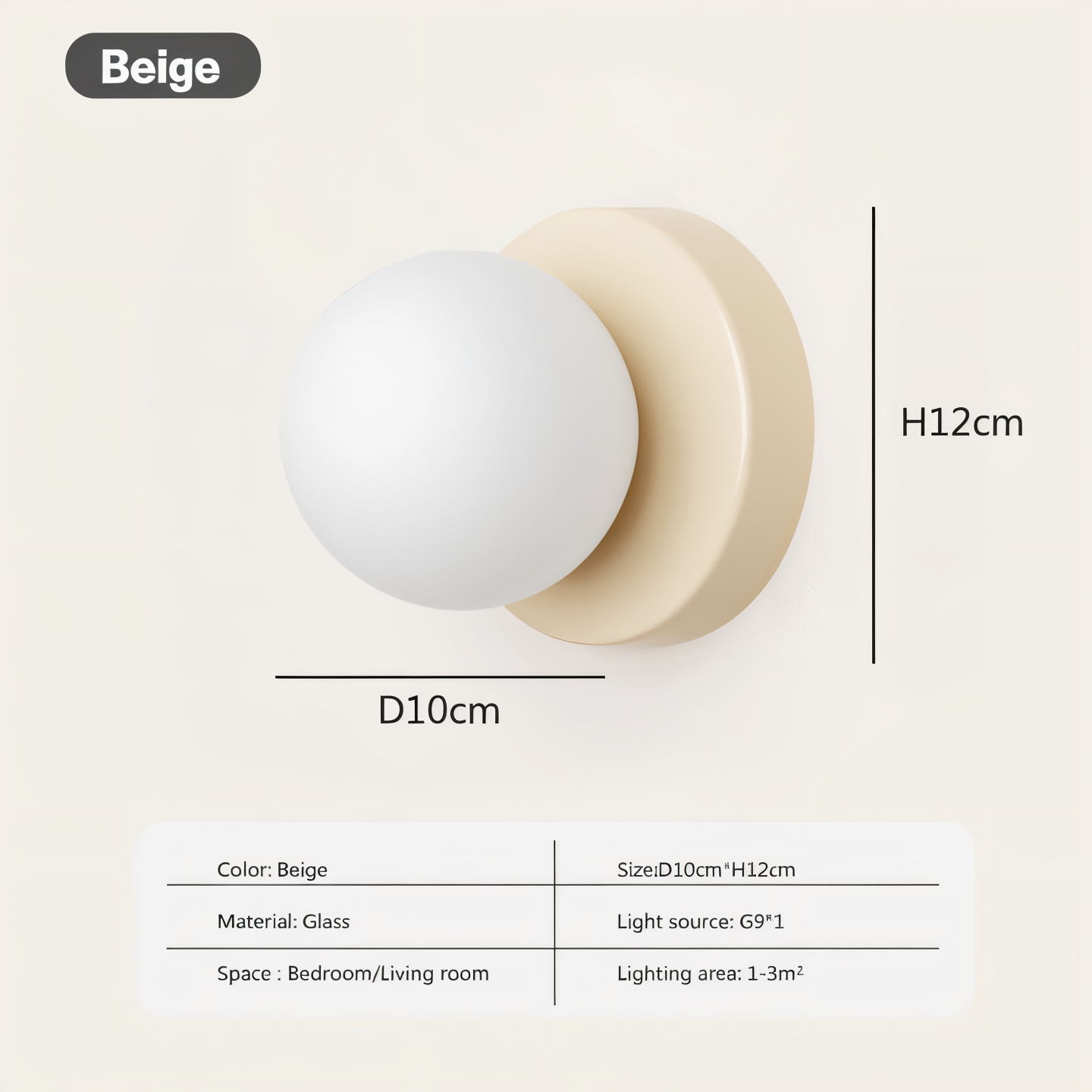 PearlPop Wandleuchte | Weißes Glas & Metall | Warmweißes LED-Licht | Stilvolle Wandbeleuchtung