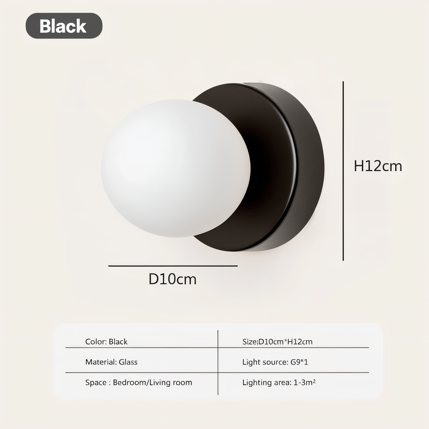 PearlPop Wandleuchte | Weißes Glas & Metall | Warmweißes LED-Licht | Stilvolle Wandbeleuchtung