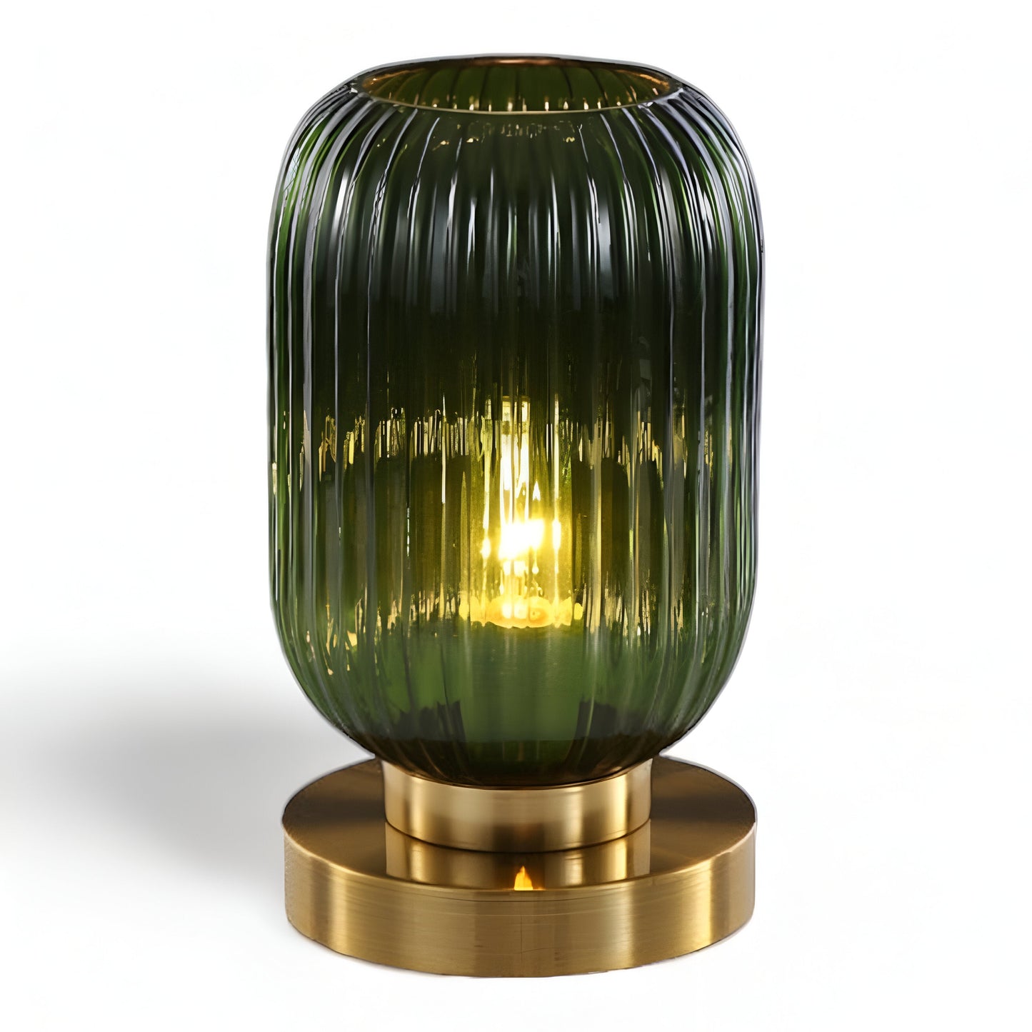 Oriantha | Skandinavischere Tischleuchte mit geriffeltem Glas