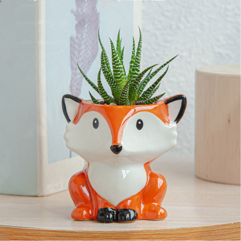FaunaMini | Creatieve Dieren Bloempotjes – 6 Unieke Varianten – Voor Vetplanten & Cactussen
