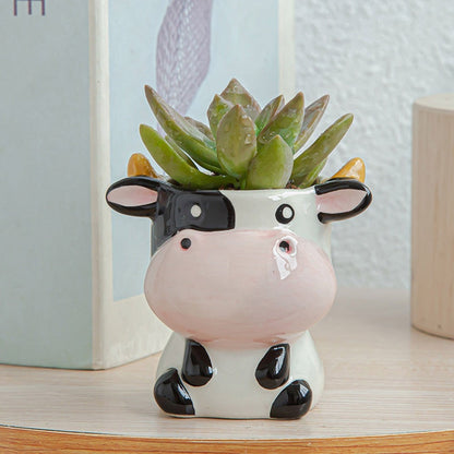 FaunaMini | Creatieve Dieren Bloempotjes – 6 Unieke Varianten – Voor Vetplanten & Cactussen