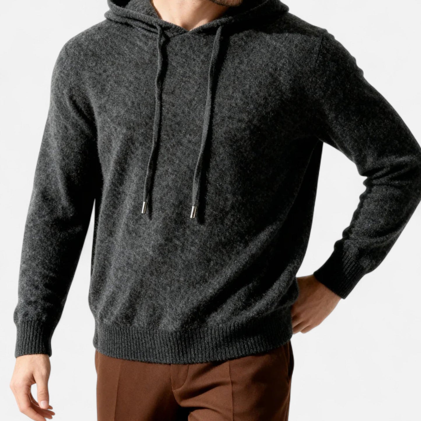 Sweat à capuche 100% cachemire pour homme