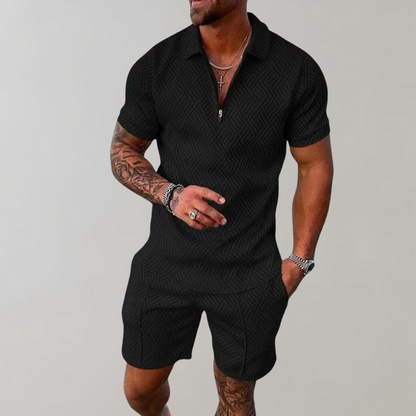 Set estivo di camicie e pantaloncini alla moda da uomo