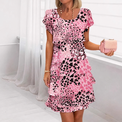 Valenza™ – Classy damesjurk met elegante print en verfijnde afwerking