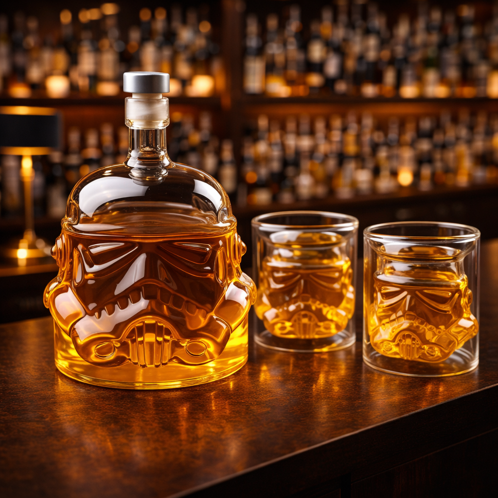 Whisky Fľaša - Sada Fľaše a Pohárov Edícia