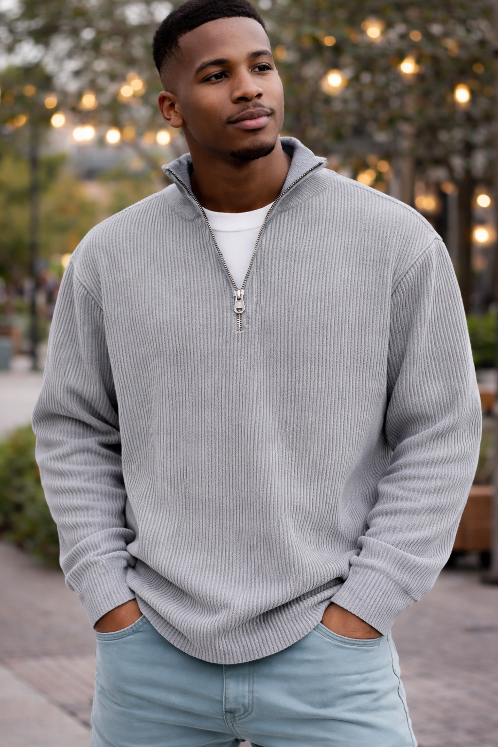 Herrenpullover mit modernem Schnitt