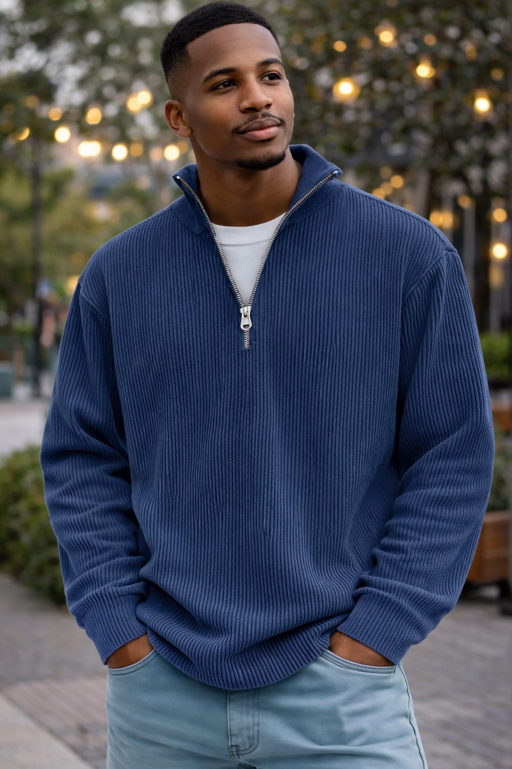 Herrenpullover mit modernem Schnitt
