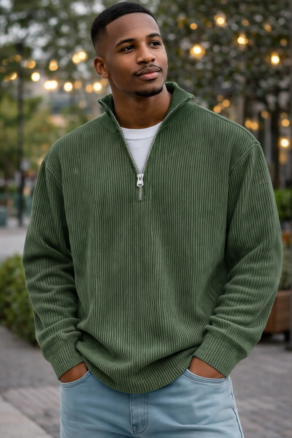 Herrenpullover mit modernem Schnitt