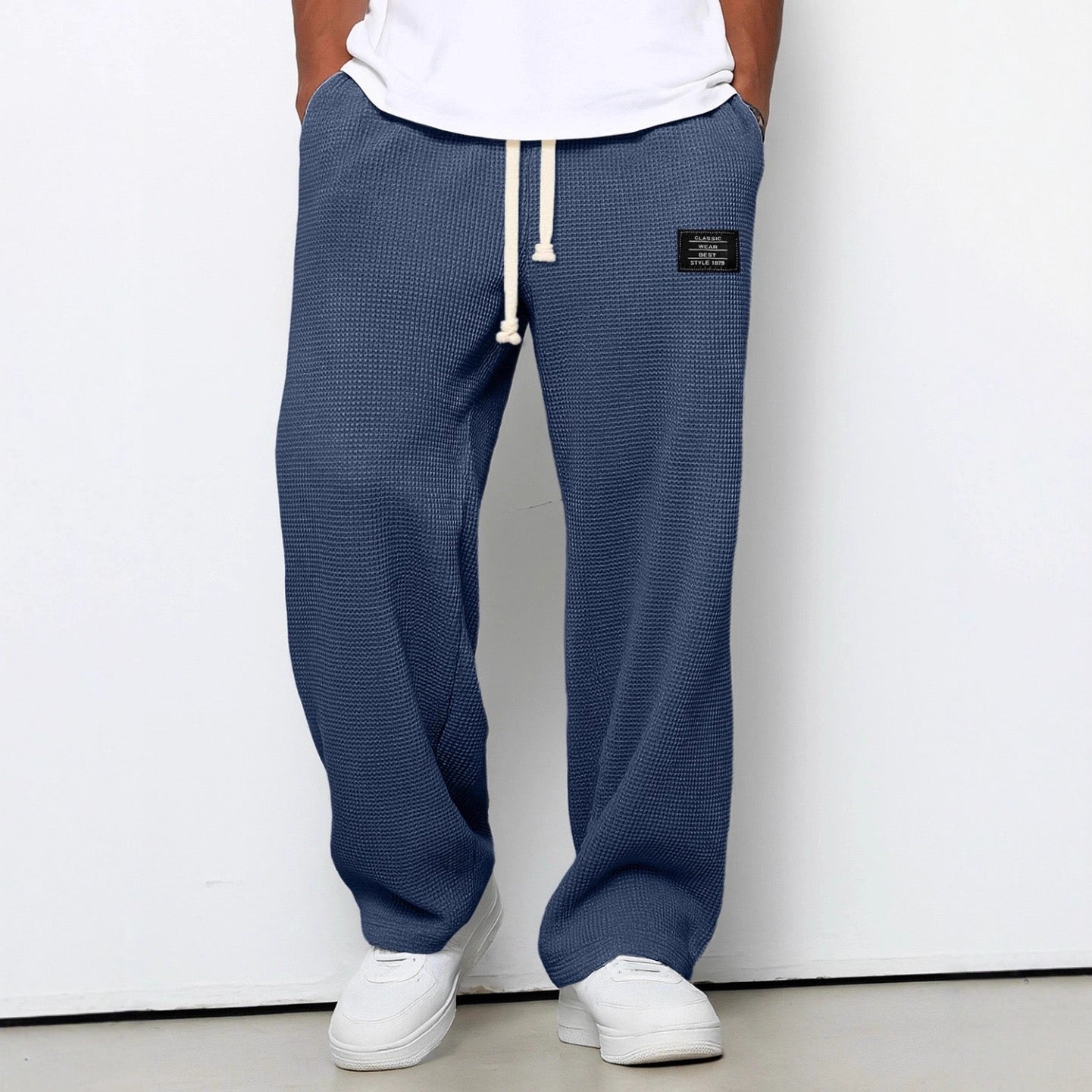 LISANDRO | PANTALONES ANCHOS CON TEXTURA DE NIDO DE ABEJA