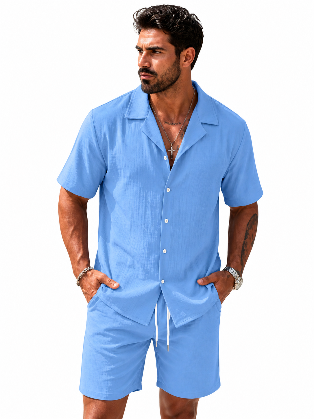 Vince luxe shirt - linnen stof  met v- hals
