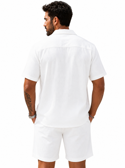 Vince luxe shirt - linnen stof  met v- hals