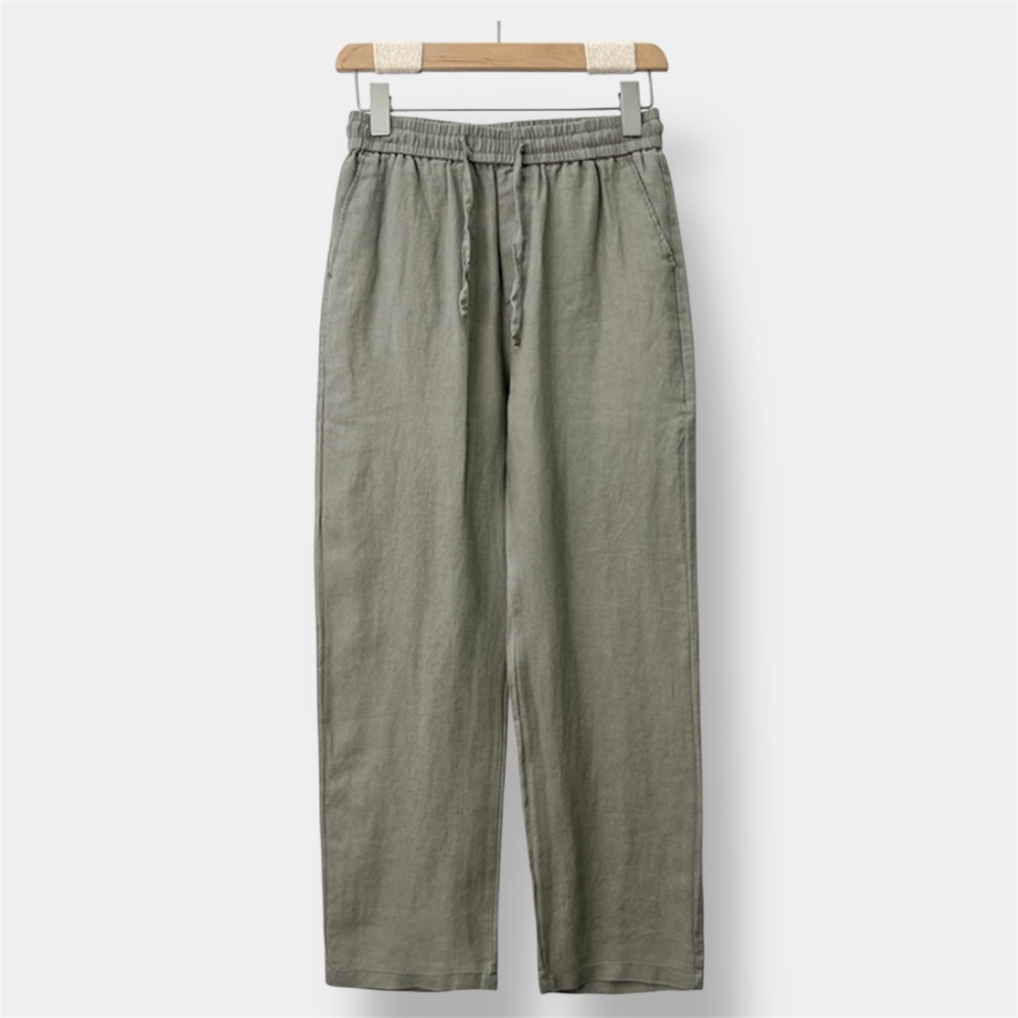 Old Money Pantalón Recto de Lino Premium Colección Elegancia Atemporal Exclusiva para Climas Cálidos