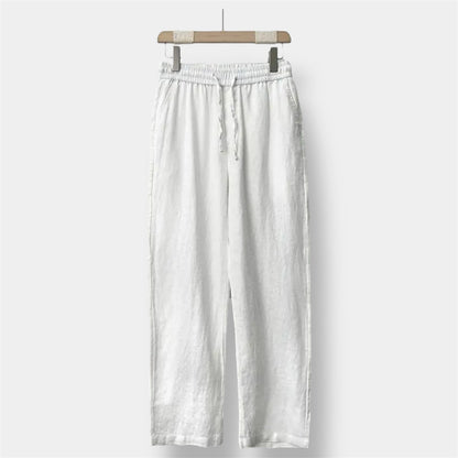 Old Money Pantalón Recto de Lino Premium Colección Elegancia Atemporal Exclusiva para Climas Cálidos