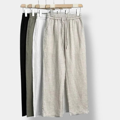 Old Money Pantalón Recto de Lino Premium Colección Elegancia Atemporal Exclusiva para Climas Cálidos