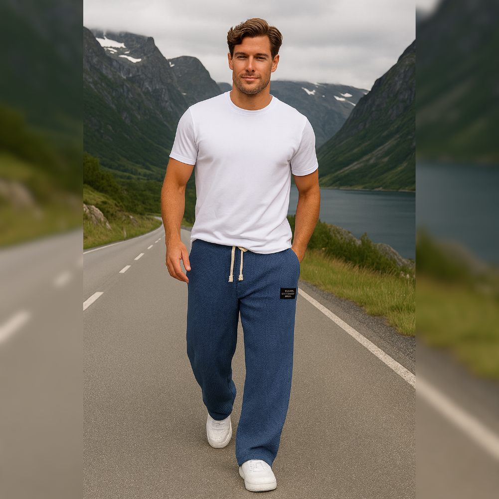 Jarle™ - Vid bukse med justerbar linning