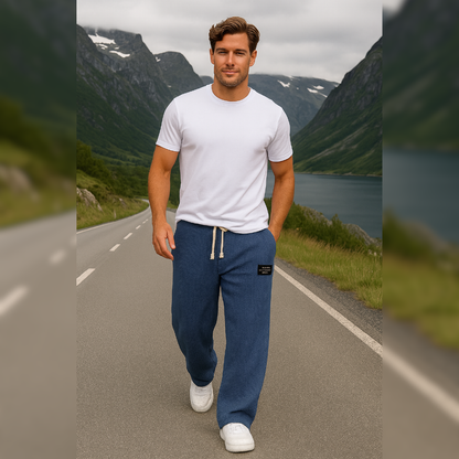 Jarle™ - Vid bukse med justerbar linning