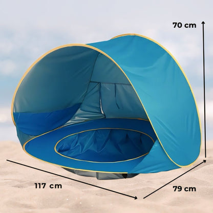 Kinder-Strandzelt Wasserdicht Pop-up UV-Schutz mit Pool