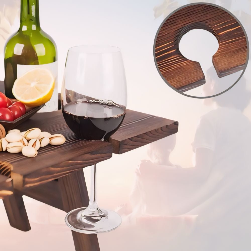 klappbarer und tragbarer Picknicktisch mit Getränkehalter