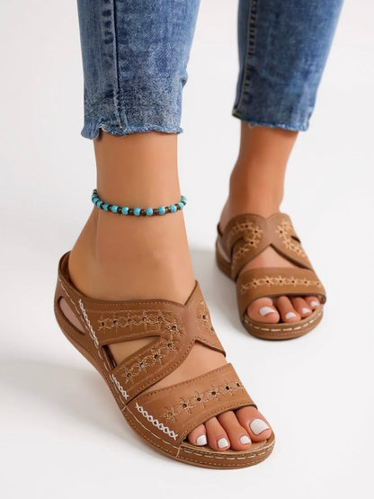 Women's Cushioned Slip-On Sandals