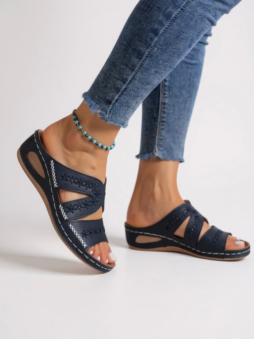 Women's Cushioned Slip-On Sandals