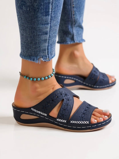 Women's Cushioned Slip-On Sandals