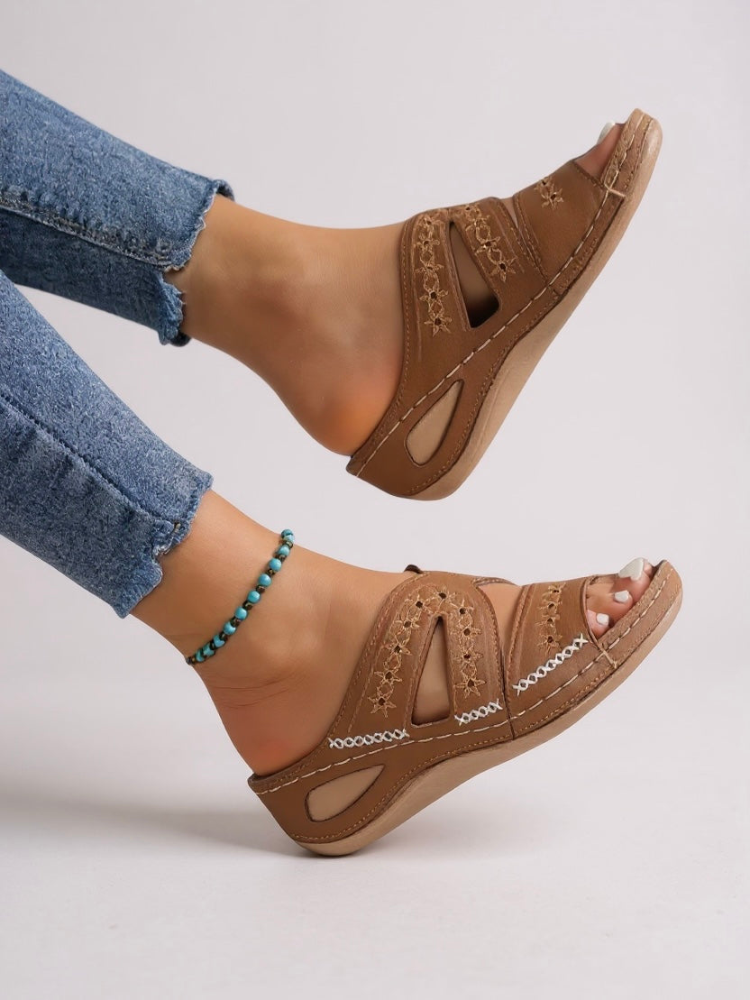Women's Cushioned Slip-On Sandals
