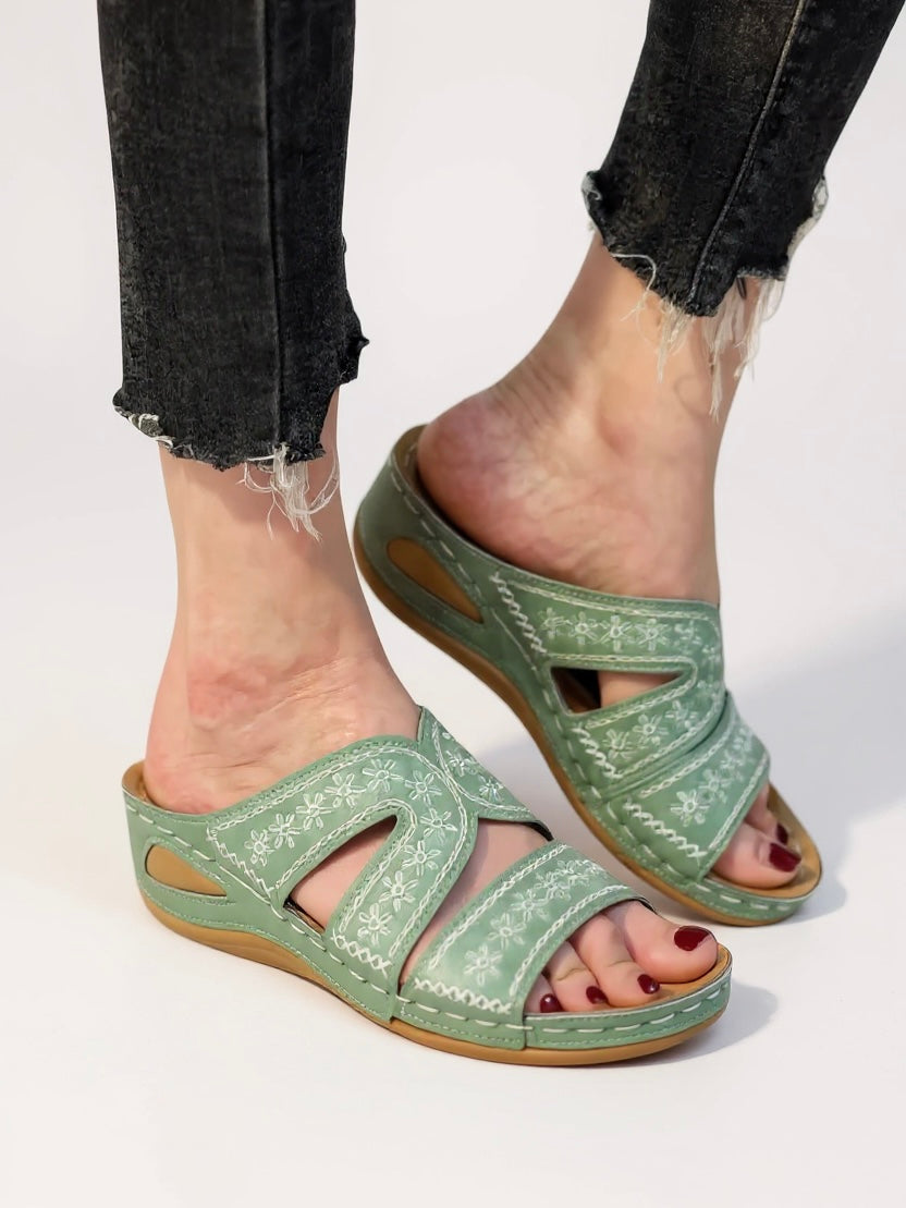 Women's Cushioned Slip-On Sandals