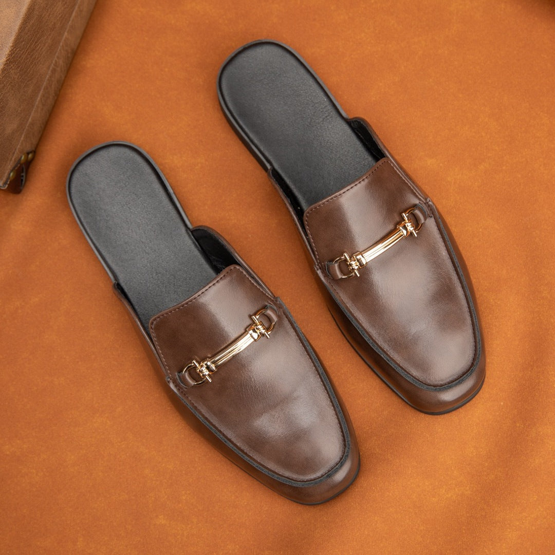 Ellen | Leather Slip-On Sandals