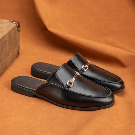 Ellen | Leather Slip-On Sandals