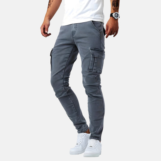 Alejandro | Pantalones Cargo de Denim Elástico
