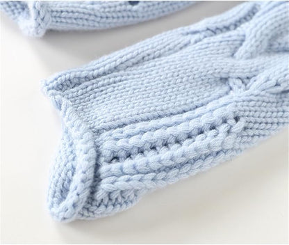 Women’s High-Neck Cable Knit Sweater – Long-Sleeve Pullover Jumper