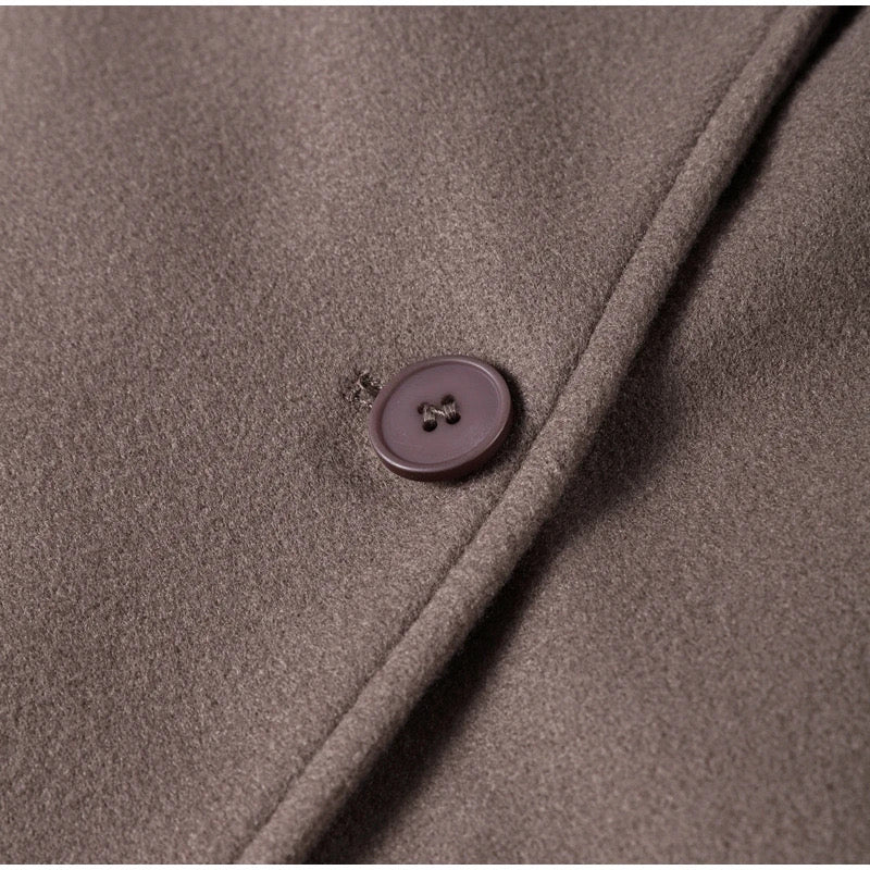 Claudia Manteau Oversize Femme – Veste Élégante à Double Boutonnage & Épaules Structurées