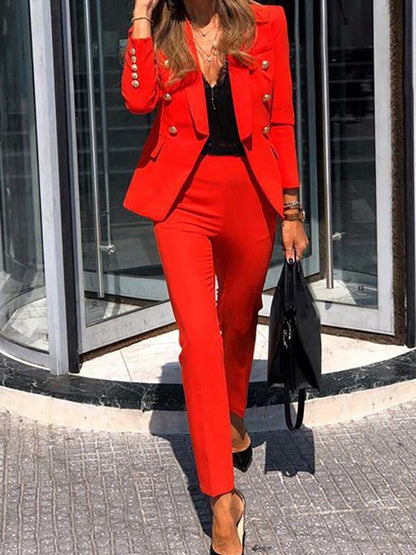 Briselda | Conjunto para mujer con blazer de un botón y pantalones entallados | Refinado