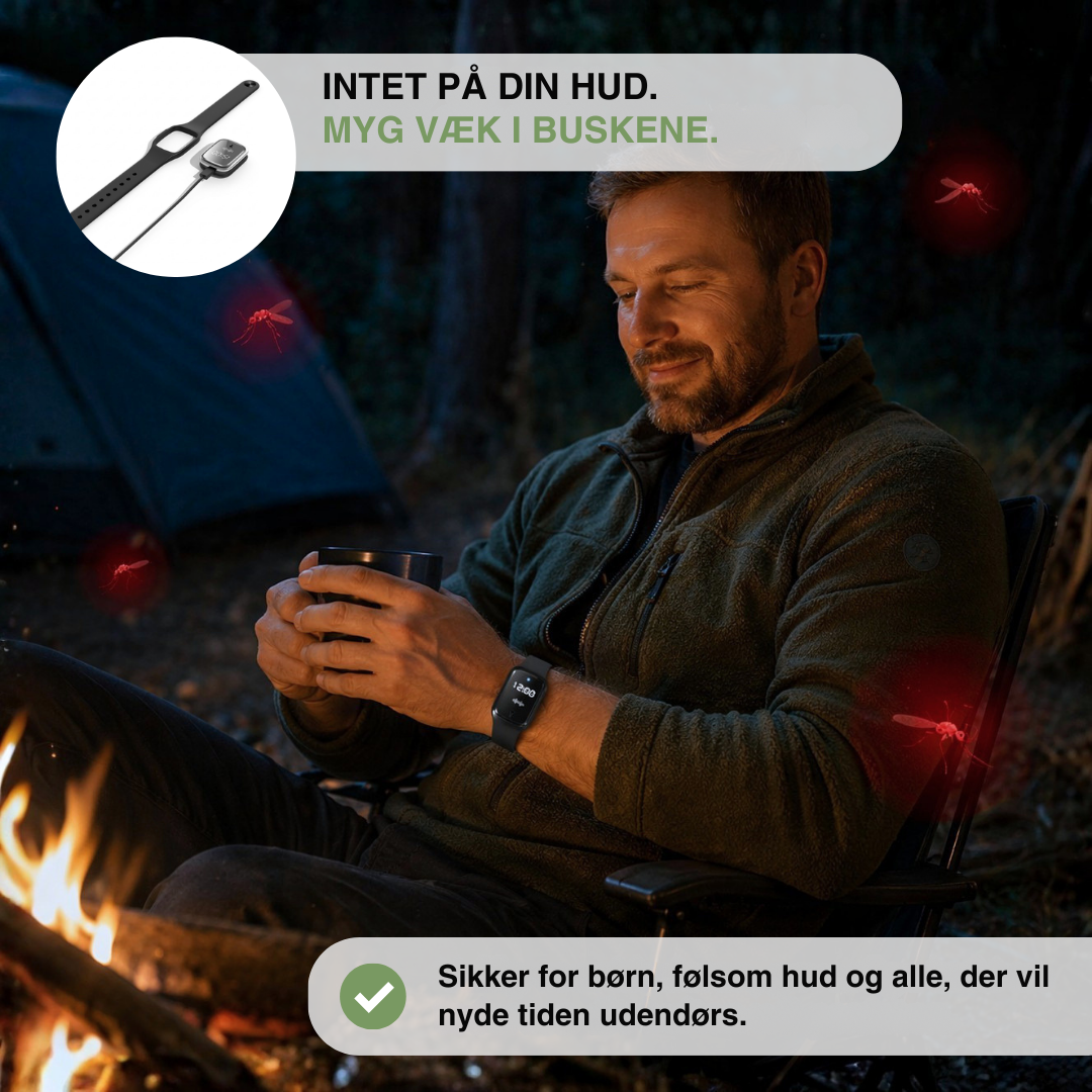 Ultralyds myggeafvisende armbånd – kemikaliefri LED-armbånd