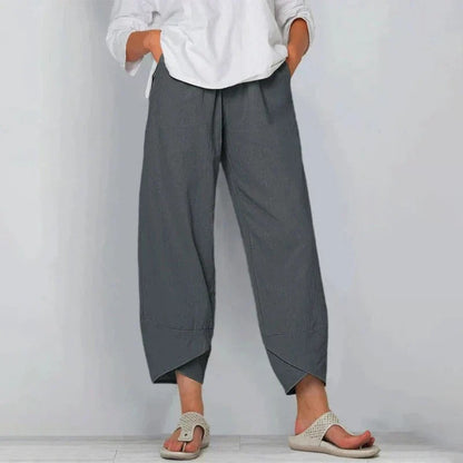 Damen Hose mit Weitem Bein | Verkürzt