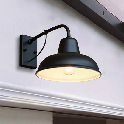 Industrial Wall Light with Vintage Metal Shade
