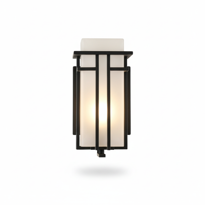 Industrial Wall Sconce with Metal Frame Design
