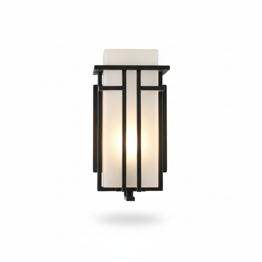 Industrial Wall Sconce with Metal Frame Design