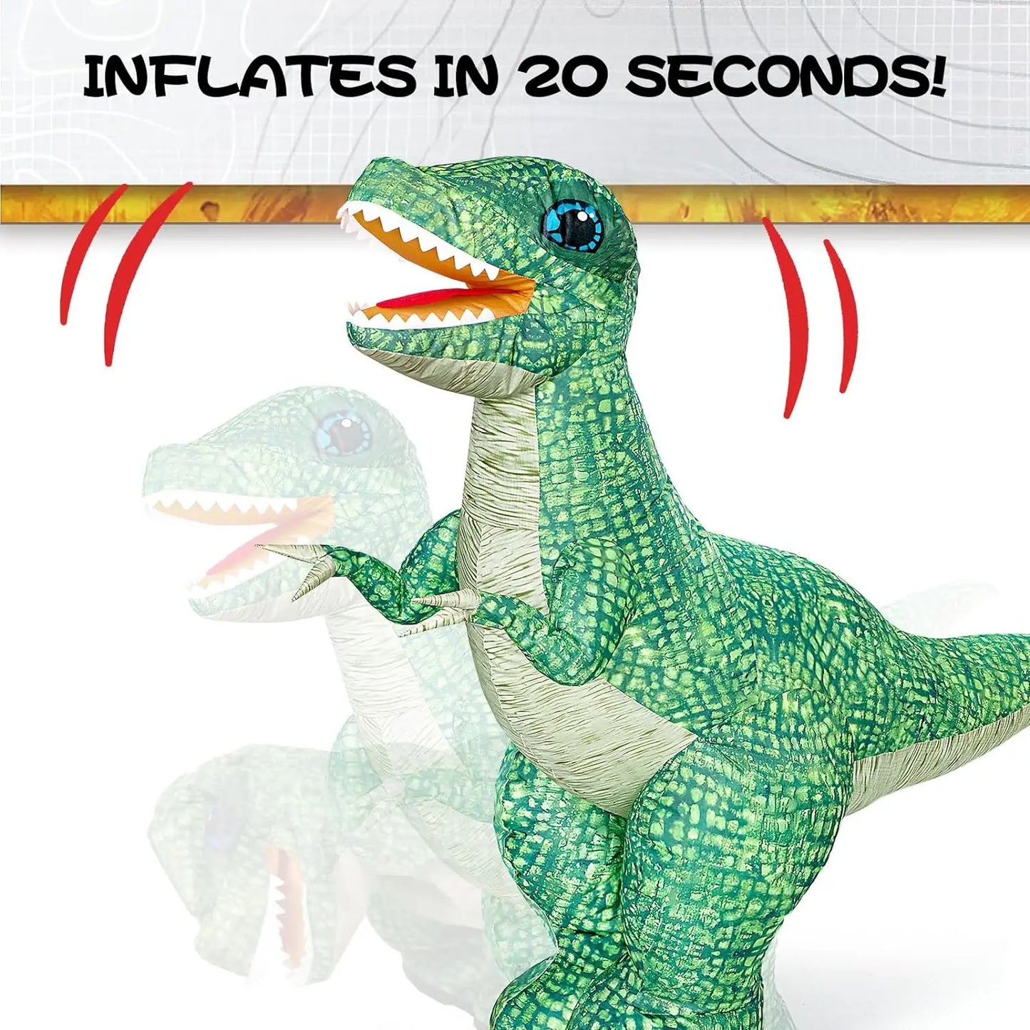 Inflatable Remote Control Dinosaur - RoamRaptor