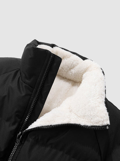 Pufferjacke Herren Fleece-gefütterte und Wattiert